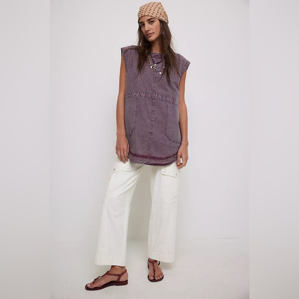 Free People Purple Tunic Top